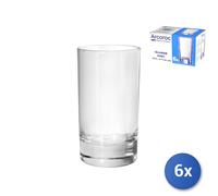 6X Vasos De Vidrio Transparente Islande CL16, ARC