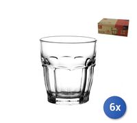 Set 6 Vasos Soda Agua Vino Rock BAR De 20 CL de Vidrio Bormioli Rocco