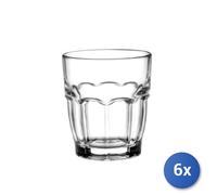 Bormioli Rocco 6 Vasos Agua Rock Rocks de Vidrio Transparente 270 Cc