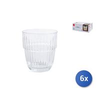 6X Vasos Dof De Vidrio Transparente Barshine, 39,5Cl