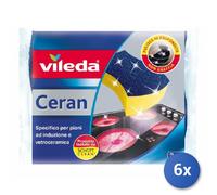 6x Vileda Esponja + Fibra Vidrio Cerámico Azul 2 Pz.