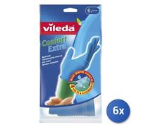 6X Vileda Guantes Confort Extra 6.5-7 S