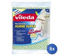 6X Vileda Suelos Higiene Super +30% Microfibra 50X45Cm 3Pz