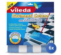 6X Vileda Suelos De Algodón Con Microfibra 50X50Cm 1Pz