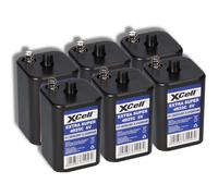 6x XCell 4R25 Batería De Bloque 6V - 6 Volt 9500 mAH