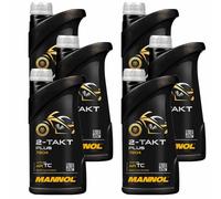 6X1 Litro MANNOL 2-Takt Plus API TC Aceite De Motor Para Scooter Semisintético
