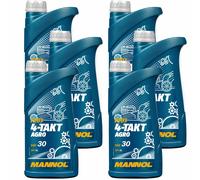 6x1 Litro MANNOL 4 Tiempos Agro SAE 30 ACEITE MOTOR 7203 API SL JASO MA/MA2