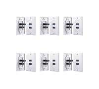 6X2 Puertos & USB 3.0 Hembra Extensor de Enchufe Salida de Panel Placa Frontal de Pared