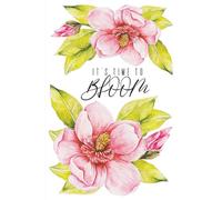 6x9 Inch Graph Paper Notebook for Women: Watercolor Blush Pink Magnolia Cover | The Bloom Collection By Koriell: Elegant Dignity & Serenity Journal Gift