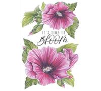 6x9 Inch Graph Paper Notebook: Watercolor Fuchsia Mallow Cover | The Bloom Collection by Koriell: Grid Journal for Design & Garden Planning