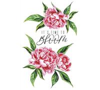 6x9 Inch Lined Notebook for Women: Watercolor Pink Peony Floral Cover | The Bloom Collection By Koriell: Aesthetic Gratitude & Self-Care Journal Gift