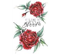 6x9 Inch Lined Notebook for Women: Watercolor Red Rose Floral Cover| The Bloom Collection By Koriell: Elegant Love & Passion Journal Gift