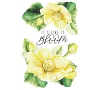6x9 Inch Lined Notebook for Women: Watercolor Yellow Flower Cover | The Bloom Collection By Koriell: Bright Joy & Optimism Self-Care Journal Gift