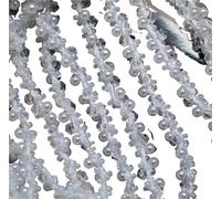 6yard Price Hand-beaded Pearl Lace Webbing Accessories Diy Headwear Clothing Wedding Dress Decoration Shoulder Strap(White)