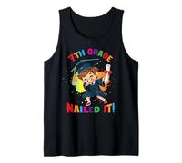 7 º grado de graduación Dabbing Boy Class Nailed it Grad Camiseta sin Mangas