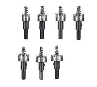 7/12/13 unids Orificio Saw Drill Bit 15-53mm TIP Carburo HSS Bit Bit Set Wood Metal Agujero Perforando herramientas de corte de madera-_Conjunto de 7pcs