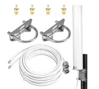 7-12dBi 698-3800MHz Antena Exterior 4G LTE 5G MimoOmnidireccional | Amplificación de Señal Externa con Router Módem 4G LTE 5G,Adaptador TS9 SMA CRC9,Recepción de Señal de Largo Alcance