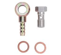 7/16inx20 UNF Banjo Adapter Stainless Steel Brake Reservoir Banjo Bolt Kit with 8mm Barb for Transport Systems