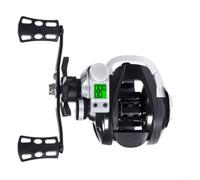 7 21 Carrete de pesca digital con alarma de picadura de pescado, posicionamiento de profundidad y conteo para una mejor experiencia de lanzamiento de cebo (izquierda plateada)