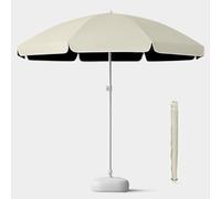 7.2ft 8 Ribs Outdoor Patio Umbrella - Large 6ft-8.5ft Market Shade Round Garden Beach Umbrella with Ruffled Edges for UV Protection Stylish Green Canopy