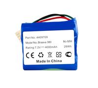 7.2V 4000mAh NI-MH 4409709 Batería para iRobot Braava 390T, 380T, 380, Mint Plus 5200, 5200B, 5200C aspiradores