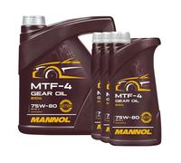 7 (4 + 3x1) Litro Mannol 75W-80 MTF-4 Api GL-4/ GL4/ Aceite Motor /