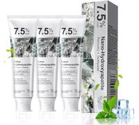 7.5% Nano Hydroxyapatite Toothpaste for Advanced Enamel Protection,Deep Cleaning Care Toothpaste,Gentle and Effective Formula,Enamel Protection & Whitening for Sensitive Teeth (3 Pcs)