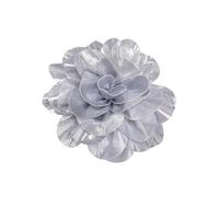 7.5 Pulgadas Tela De Satén Brillante Rosa Flor Extra Grandes Pines De Solapa Pines De Seda De Camelia Para Mujeres Vestidos De Baile De Fiesta De Boda, Parasiéré, Metal
