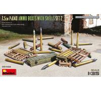 MiniArt Cajas de munición PaK40 de 35 a 7,5 cm con conchas, juego de 2