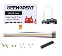 7.5inch 3-Color E-Paper Display (Black/White/Red) 800x480, SPI E-Ink Screen Module with Full/Fast/Partial Refresh, 3.3V/5V Level Shifter, for compatible with Raspberry Pi, ESP32, STM32, and for Arduin
