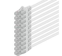 7,5m - blanco - 10 piezas - Cable de red Ethernet con conectores RJ45 CAT6 CAT 6 Cat.6 1000 Mbit/s