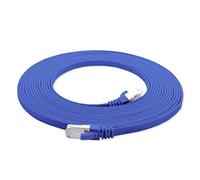 7,5m - CAT7 cable de red plano azul - 1 pieza 10 Gbit/s Gigabit LAN piso flaco cable Patch compatible con compatible con CAT5 CAT6 CAT7 CAT8 Cat8 cinta Lan cable