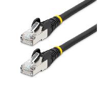 StarTech.com Cable de 7,5m de Red Ethernet CAT6a - Negro - Low Smoke Zero Halogen (LSZH) - 10GbE - 500MHz - PoE++ de 100W - Snagless sin Pestillo - RJ-45 - Cable de Red S/FTP (NLBK-750-CAT6A-PATCH)
