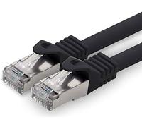7,5m - negro - 1 pieza - CAT.7 Cable de red (SET) - 10 GB/s - Ethernet LAN 600MHz Cable Patch CAT7 S-FTP Doble blindado PIMF libre de halógenos compatible con CAT5 CAT6a CAT6a CAT8