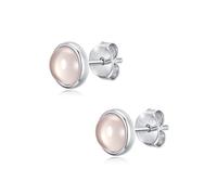 7.5MM Pendientes Mujer Plata Pequeños Con Cuarzo Rosa Pendientes Hipoalergenicos Para El Día Accesorios Mujer Regalo Minimalista Y Elegante