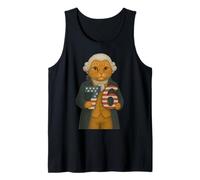 7-6 George Washington Seven Six American Cat Camiseta sin Mangas