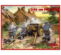 7,62 CM Pak 36 (R) Con German Pelotón (4 Figuras) Maqueta Canon
