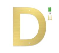 7.62CM/ 10.16CM/ 12.7CM/ 15.24CM/ 17.78CM/ 20.32CM Números De Casa De Acero Inoxidable Dorado De for Exteriores, Números De Casa Flotantes Y Letras Atornilladas(D,5inch)