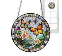 7.8" Acrylic Window Suncatcher Ornament - Jigsaw Puzzle Design Hanging Art with Chain | Romantic 2D Stained Glass Effect For Garden, Porch & Living Room | Birthday Gift For Mum & Women