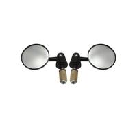 7/8 Inch 22mm Handlebar End Convex Mirror Aluminum Round Side Mirror for Motorcycles Scooters