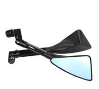 7/8 Inch Universal CNC Rear View Motorcycle Mirrors Black Triangle Motorbike Side Mirror for Street Sport Dirt Bike Scooter(Black)