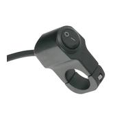 7/8 pulgadas Luz de manillar de la motocicleta Luz anti antidivuelco Luces de peligro de freno de niebla Interruptor compatible con bicicleta eléctrica al aire libre D343(Black)