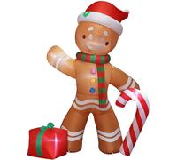 7.8Ft Christmas Inflatable Decoration,Cute Blow Up Christmas Decorations, Build-In Led Lights,For Outdoor Christmas Garden Lawn Party Decor, LJJY-KK