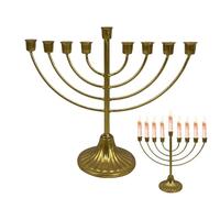 7/9 Brazos Candelabro Menorah,Candelabro Hanukkah,portavelas Menorah Hanukkah para Velas De 0,51 Pulgadas De Diámetro, Desmontables Menorah Vintage Iron Hanukkah Menorah para Shabat, Tabernáculo