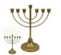 7/9 Brazos Menorah Hanukkah, Portavelas para Velas De 0,51 Pulgadas De Diámetro, Vintage Iron Desmontable para Shabat, Tabernáculo