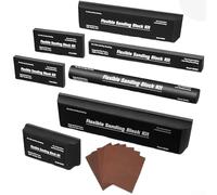 7 almohadillas de lijado flexibles de EVA para proyectos de madera y carrocería de automóviles que proporcionan una presión uniforme sin daños (17 piezas)