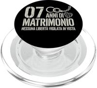 7 Anni Di Matrimonio - Regalo per 7 anni di matrimonio PopSockets PopGrip para MagSafe