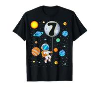 7 años Astronauta Astronomía espacial Fiesta de 7º cumpleaños Camiseta