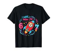 7 años cumpleaños Perro Rocket 6 Now I'm 7 67 Funny for Kids Camiseta
