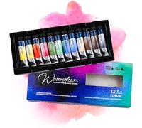 7 Artists Acuarelas Profesionales 12 Tubos de 10 ml Сlásico Pintura Acuarela Set